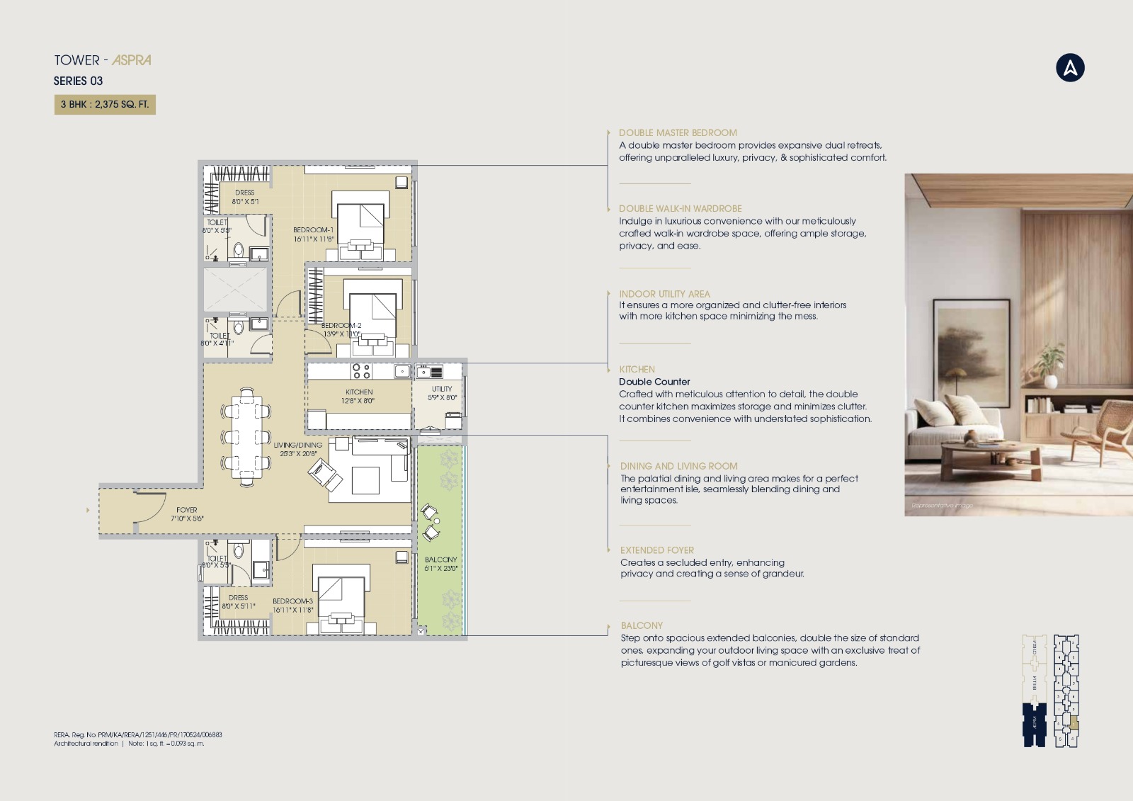 3 BHK Floor Plan